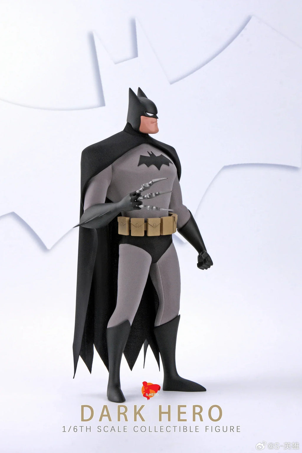 S-hero 1/6 Scale Animated Version of Batman Night Knight Superman Action Figure SH004 SH005 Ready-made Model Toy Collection Gift