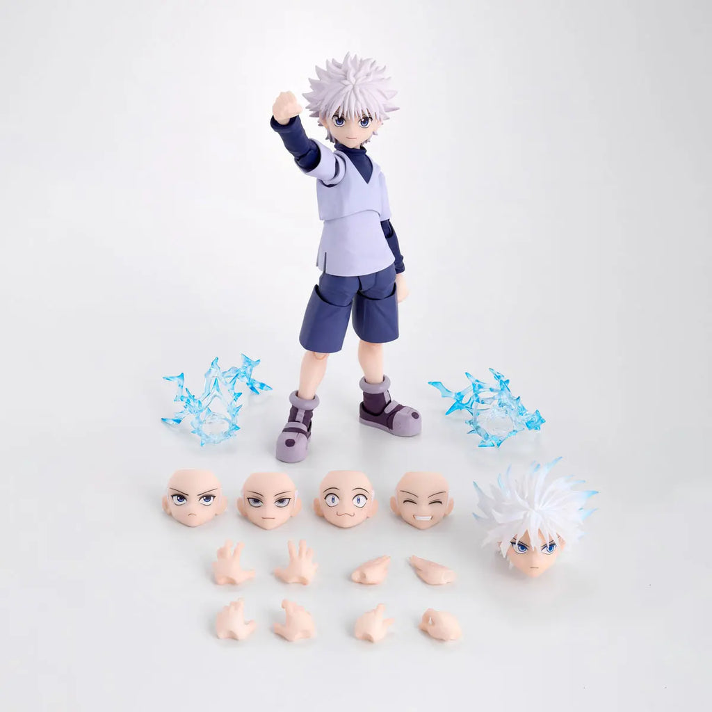 Genuine Bandai Original HUNTER HUNTER Figure Model Kits S.H.Figuarts 1/12 Anime Figures Killua Zoldyck Action Model Toys Gift