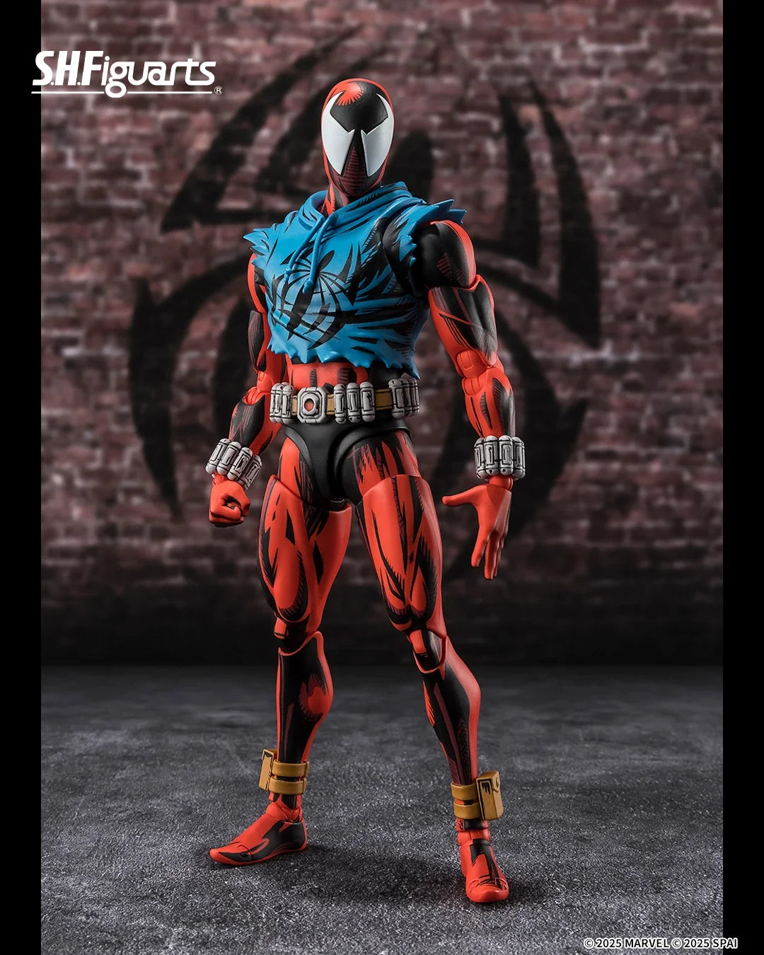 Original BANDAI Spider Man Across the Spider-Verse Anime Scarlet Spider S.H.Figuarts Anime Figure Action Figurine Model Figuarts