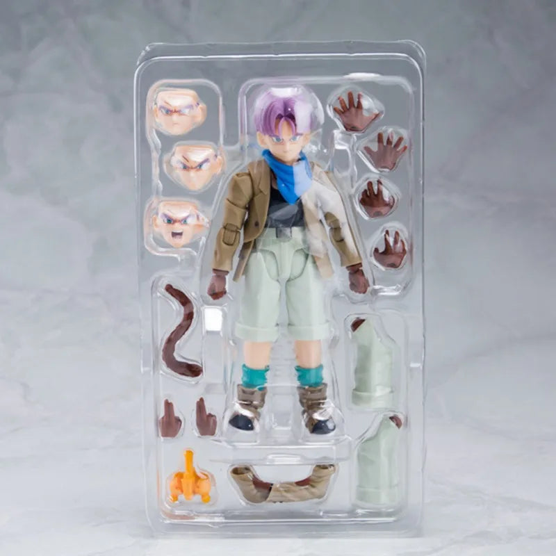Bandai Genuine SHF TRUNKS Dragon Ball GT Anime Action Figure Collectible Joints Movable Model Toys Ornament Gift Children Boy