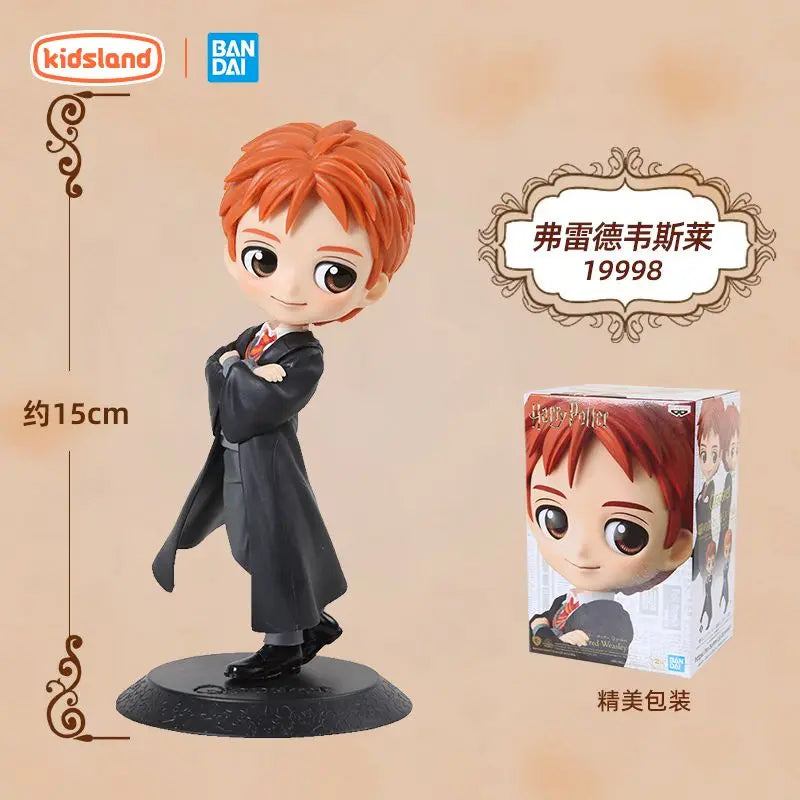 14cm Original Bandai Q Posket Harrys Potter Series Version Role Draco Malfoy Hermione Action Figure Anime Collectible Kids Dolls