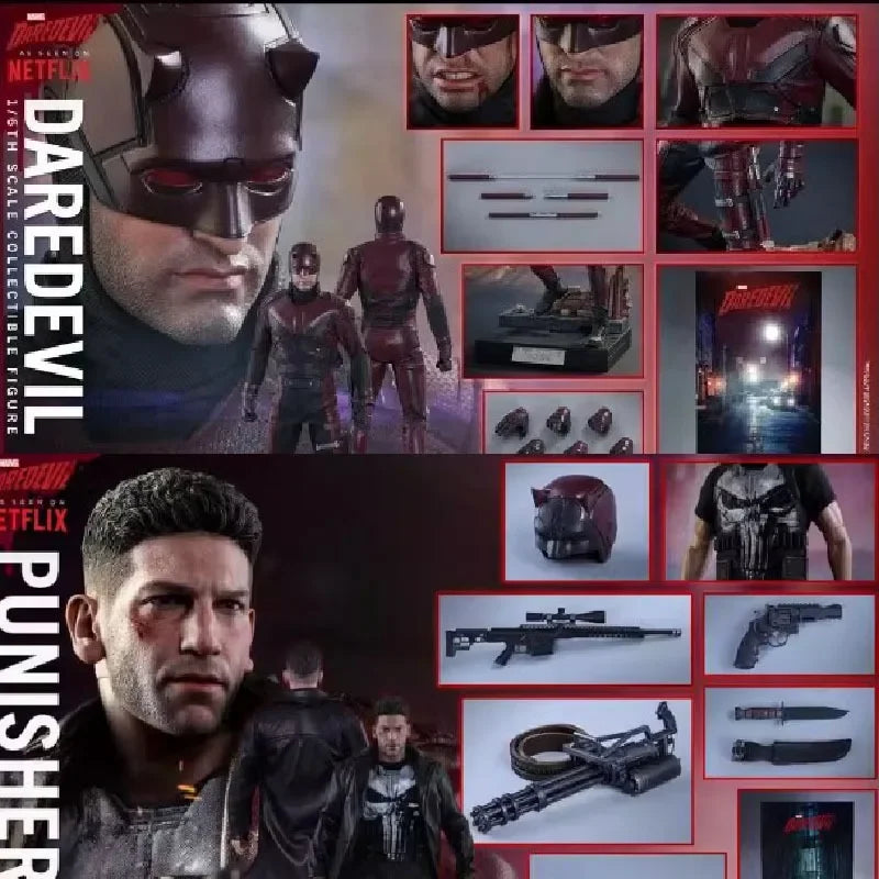 In Stock Original HotToys HT TMS003 Daredevil TMS004 Punisher 1/6 Anime Movie Character Models Art Collectibles Toys Gifts