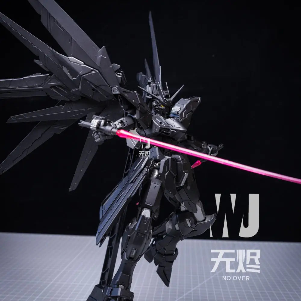 Mgex Seed Destiny Strike Freedom Action Figure Assembly Model Toy Midnight Coating 1/100 Mech Robot Kit Figurine Collect Custom