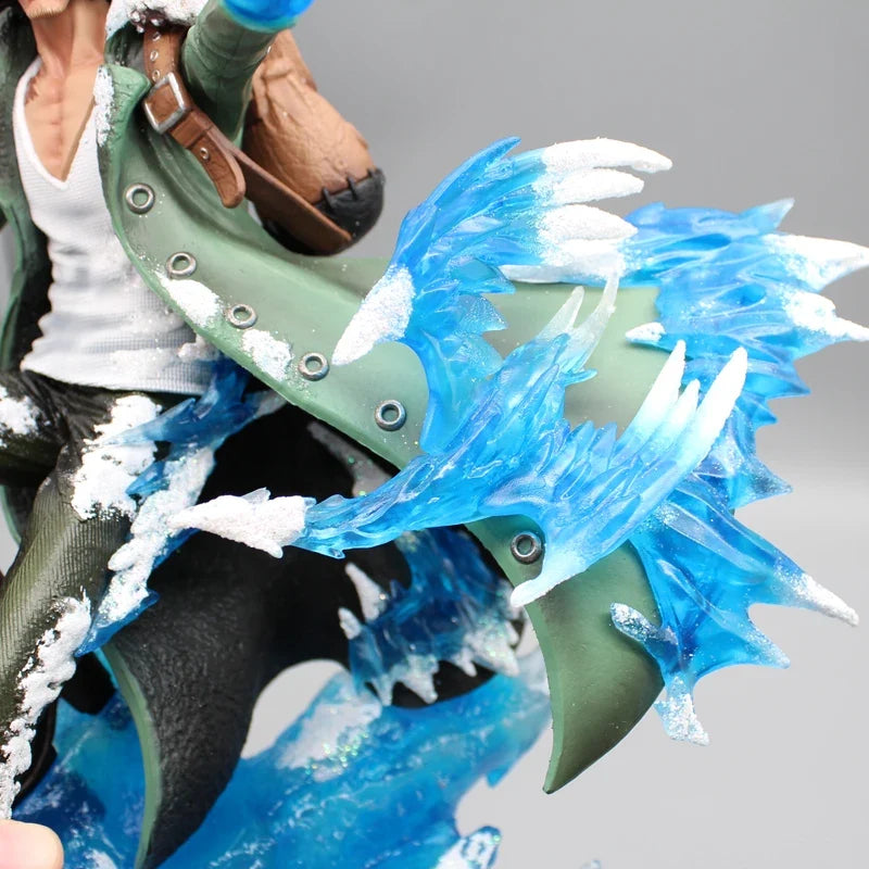 One Piece Aokiji Kuzan Anime Figures 2 Heads 30cm Gk Figurine Pvc LED Luminous Model Statue Collection Decora Toy Christmas Gift