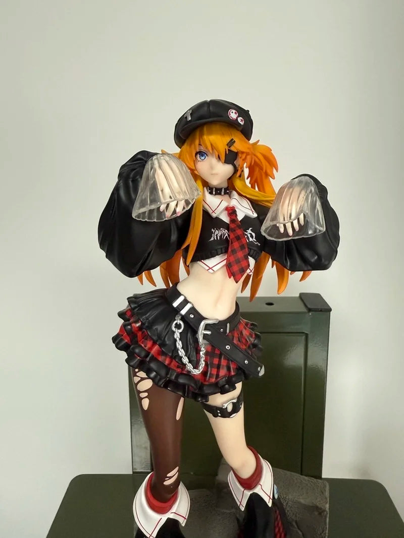 Rock Band Anime Figures Asuka Model 33cm Rock Style Decoration Beautiful Girl Model Statue Collectible Cute For Toys Kids Gifts