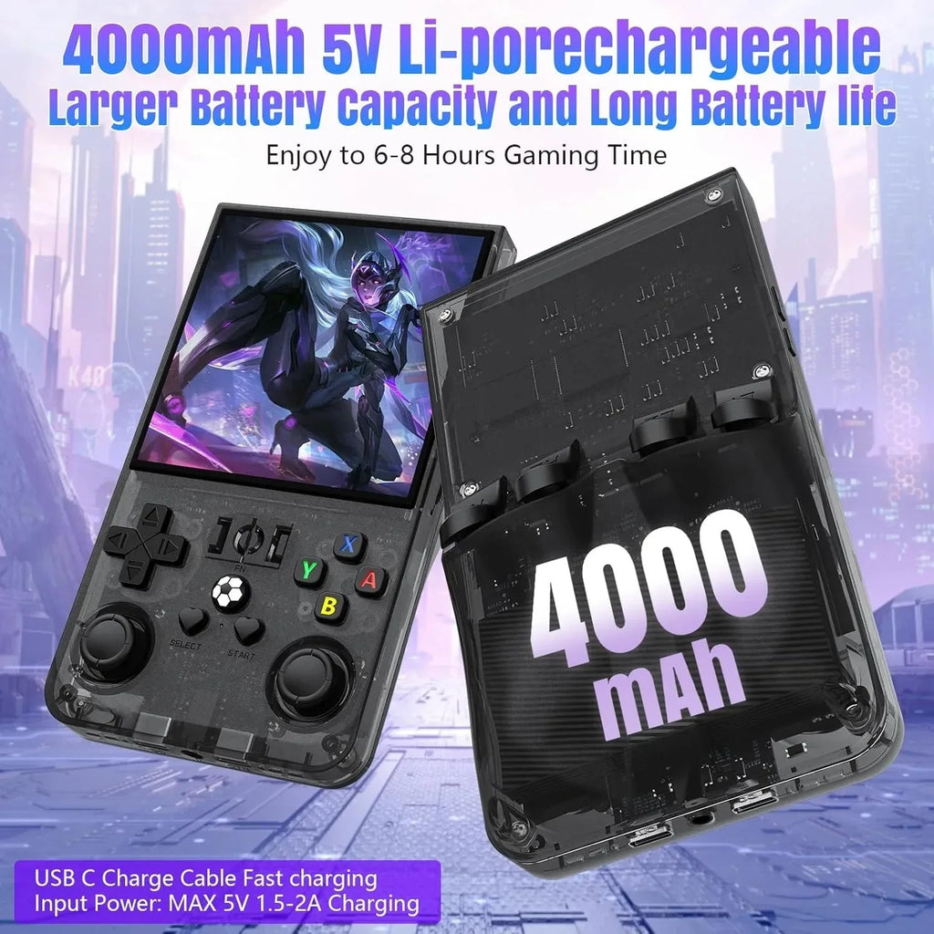 Open Source R36MAX Retro Handheld Video Game Console RK3326 Chip 64/128G Portable Pocket Game Player 4‘’HD Screen R36 PRO R36S