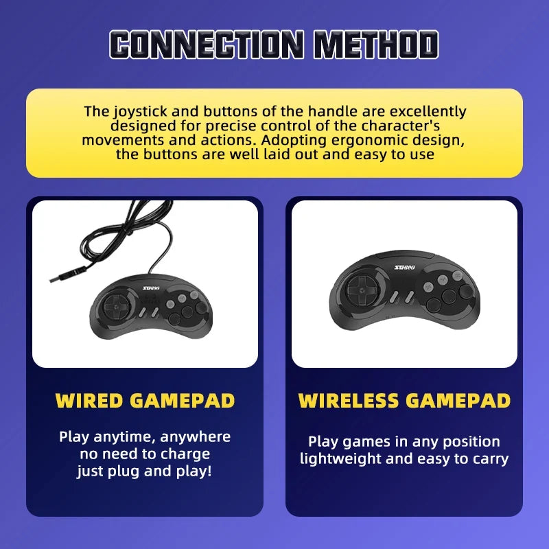 16BIT Segas-MD Video Game Console For Sega Mega Drive Genesis FC Dendy Console Support HDMI Output Retro Game Machine