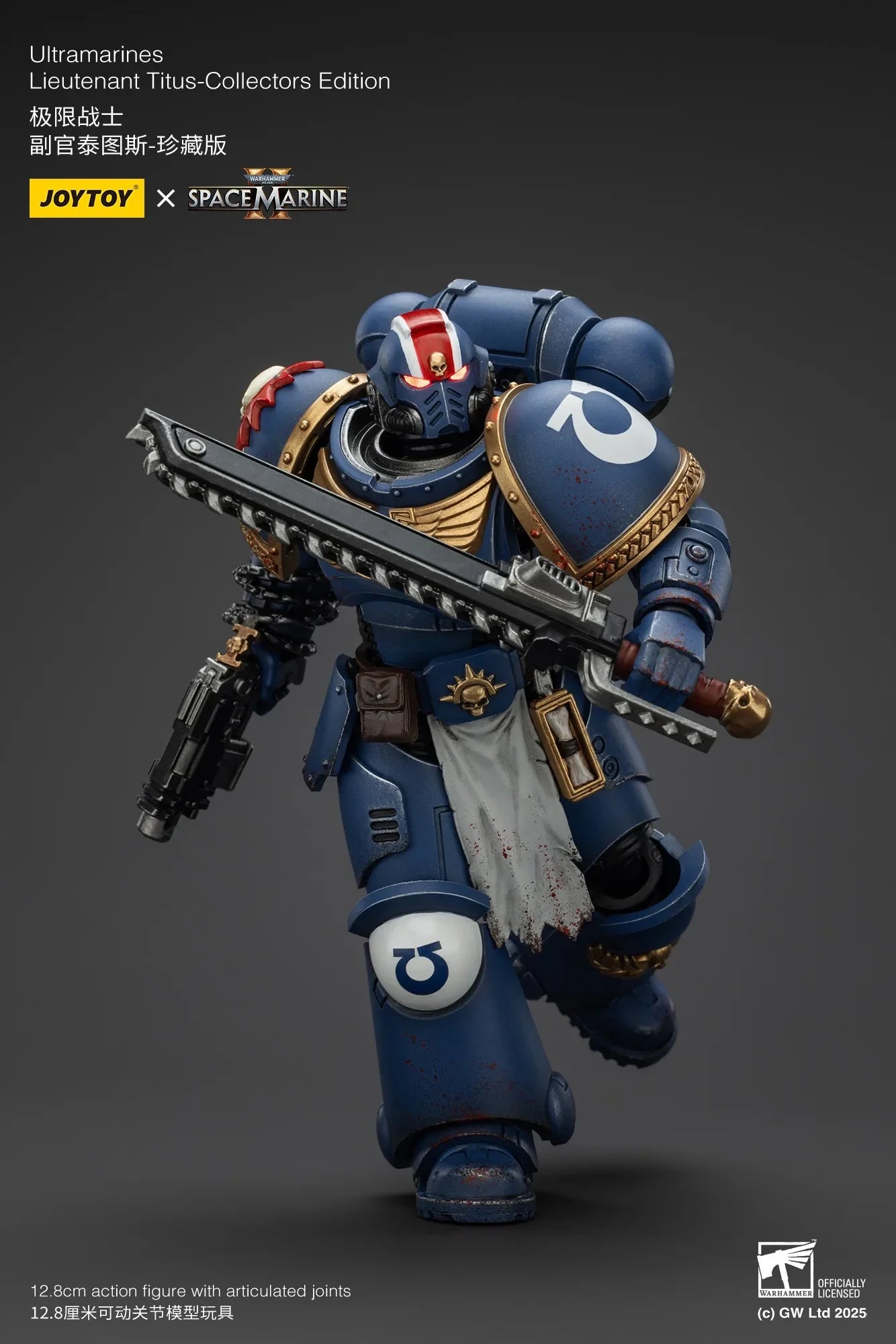 Joytoy Warhammer 1/18 Action Figures Ultramarines Lieutenant Titus-Collectors Edition Model Toy Boy Gifts 3.75inch
