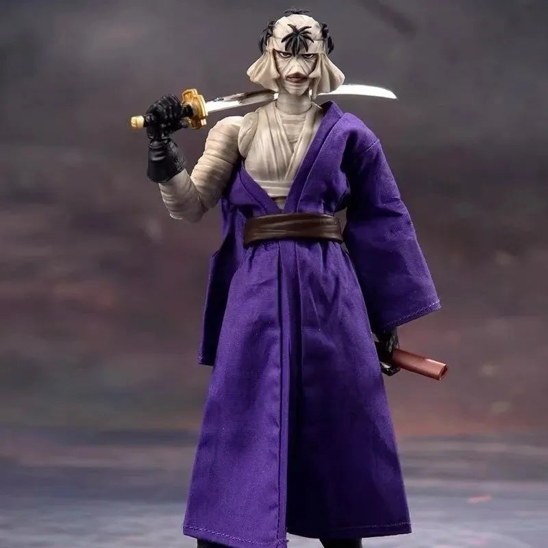 Dasin/Great Toys/GT Rurouni Kenshin Himura Sagara Sanosuke Shishio Makoto SHF 1/12 16cm/6 inch PVC Action Figure Model In Stock