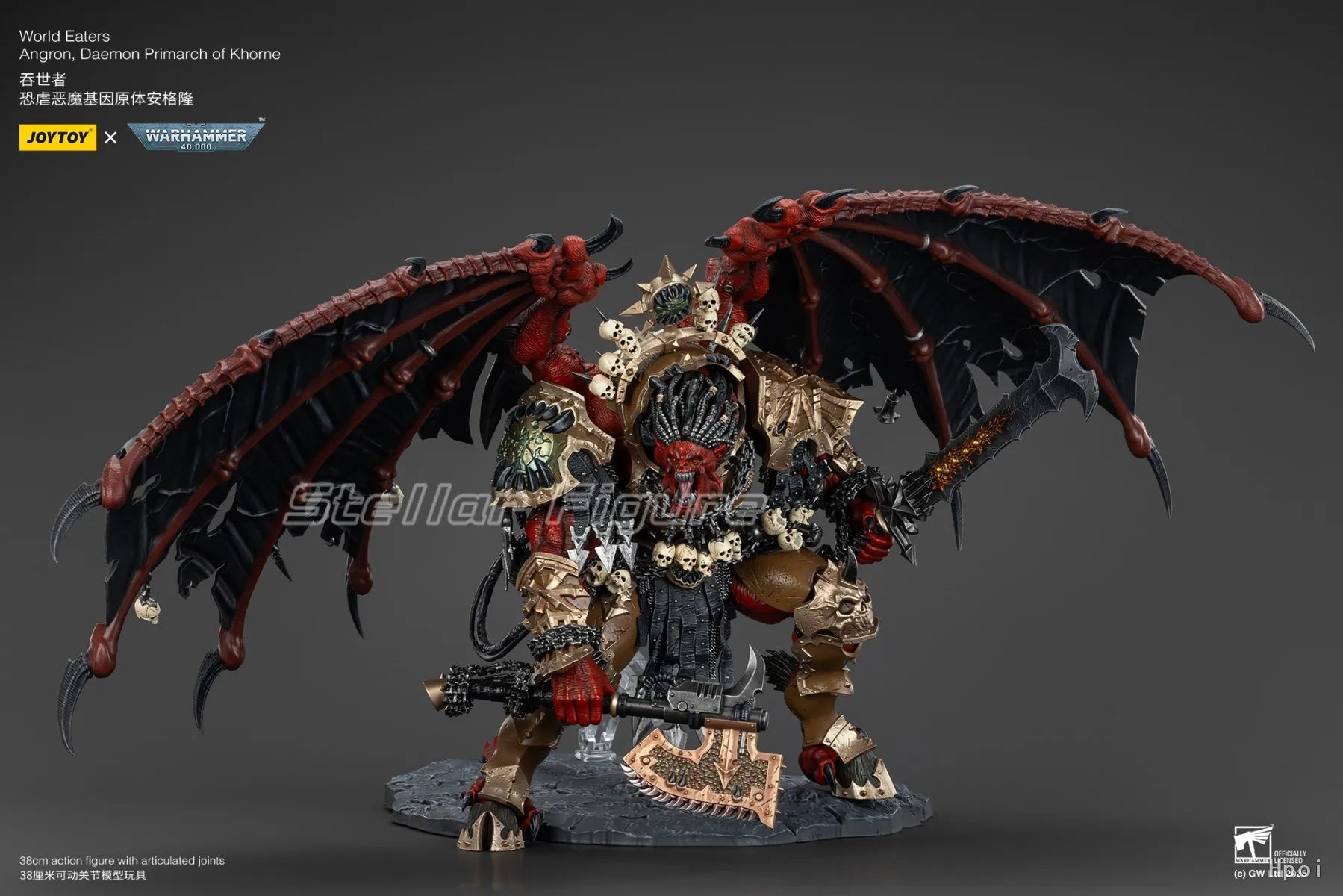 【SF】JOYTOY 1/18 Action Figure World Eaters Angron Daemon Primarch of Khorne Model Toys Gifts Collection Ornaments
