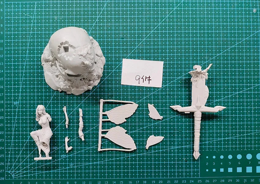 Unassambled   1/24  Sword Faery ancient fantasy woman  figure  Resin figure miniature model kits Unpainted