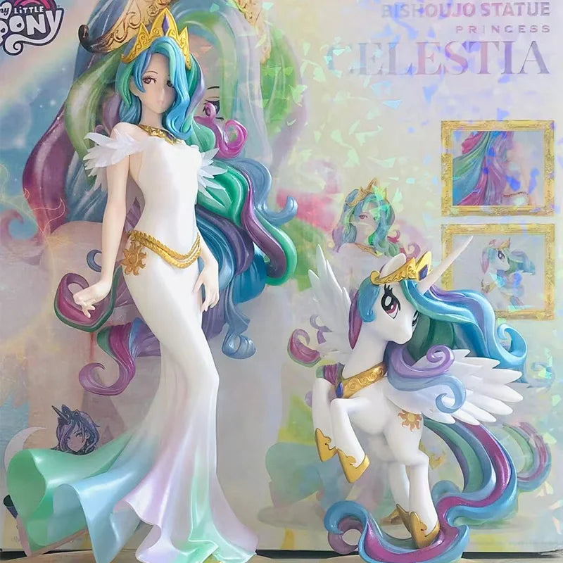 Cute  Little Pony Celestia Twilight Princess Sparkle Anime Figure Model Toys Girls Room Ornament Kids New Year Gifts
