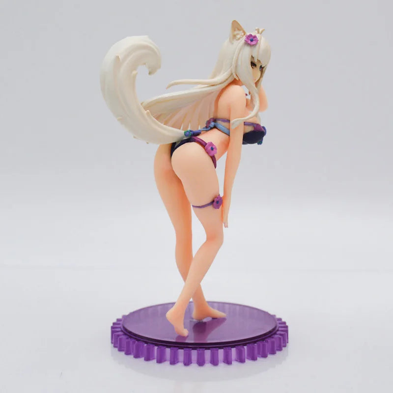 14cm S-style Nekopara Azuki Anime Figure Nekopara Coconut Swimsuit Action Figure Chocola/Vanilla Figurine Adult Model Doll Toys