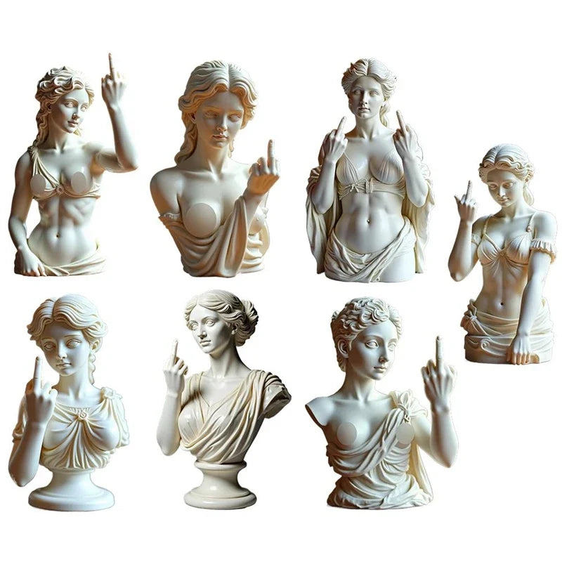 Venus With Attitude Statue Of Vienna Goddess 3d Resin Craft Ornaments  Mini Figurine Plaster Statue  Bust Portraits Home Decor