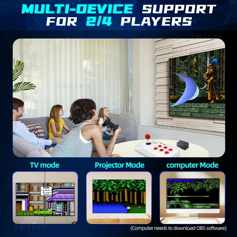 2024 Updated 4K Game Stick Retro Video Game Console For PS1/GBA/MD/Dendy 15+Emulator Support Screen Projection