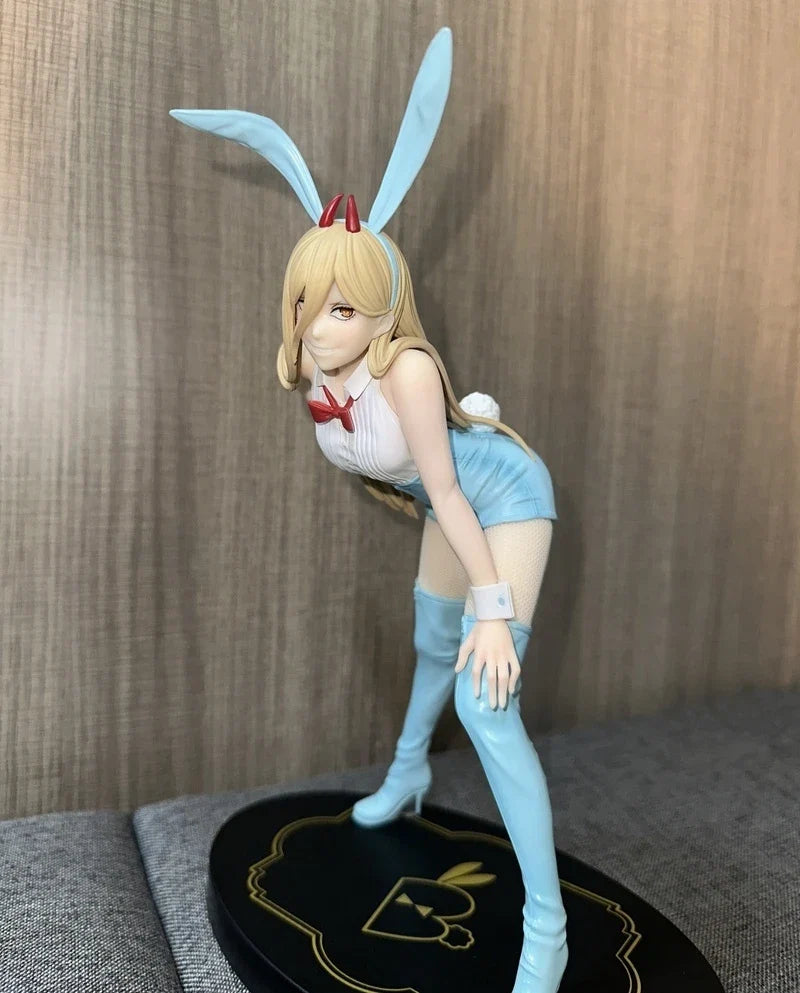 Furyu Chainsaw Man Makima Red Bunny PVC Model Anime Collectible Figure Power Blue Version Bicute Bunnies in Stock Action Toy