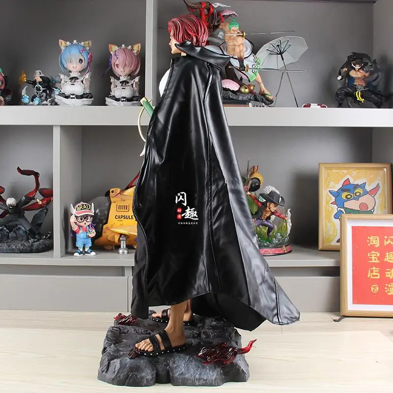 73cm One Piece Shanks Anime Figure Red Yonko Red Hair Shanks Action Figurine Model Pvc Statue Desk Decoration Kids Toy Gifts