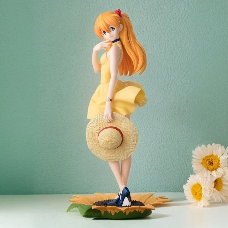 Bandai Namco Banpresto Luminasta Neon Genesis Summer Dress Ver.2 Asuka Langley Soryu Pvc 15cm Figure Anime Model Toy