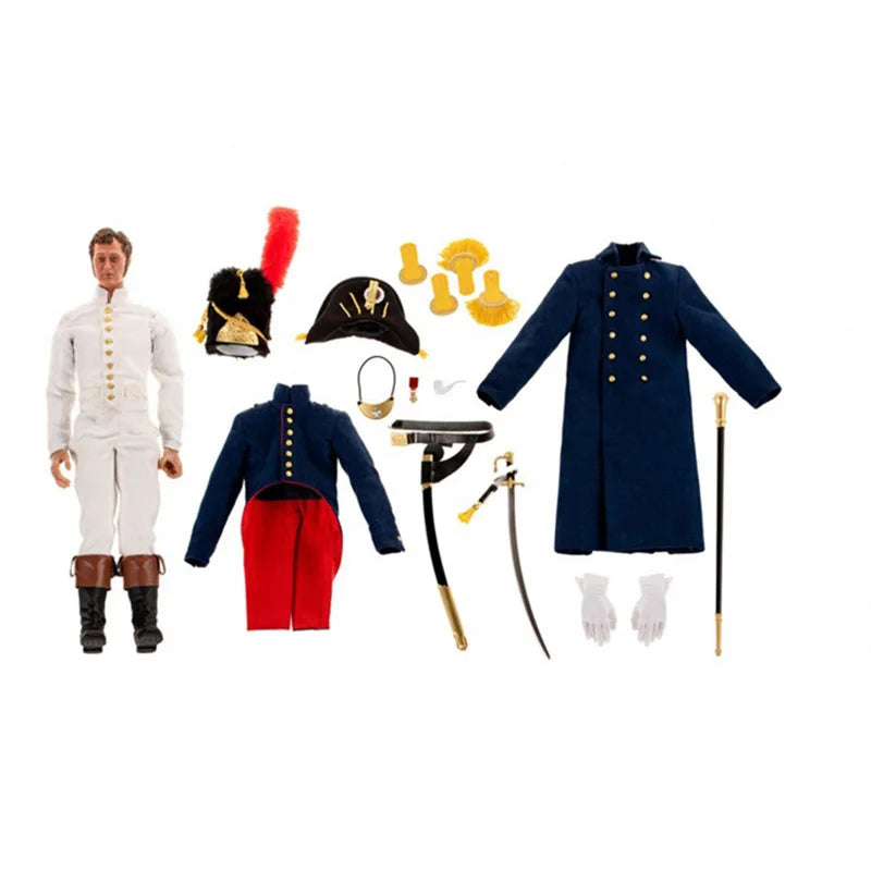 Brownart Ba-0007 1/6 Male Soldier Napoleonic Praetorian Guard Lieutenant Blue Uniform Soldiers Full Set 12'' Action Figure Body