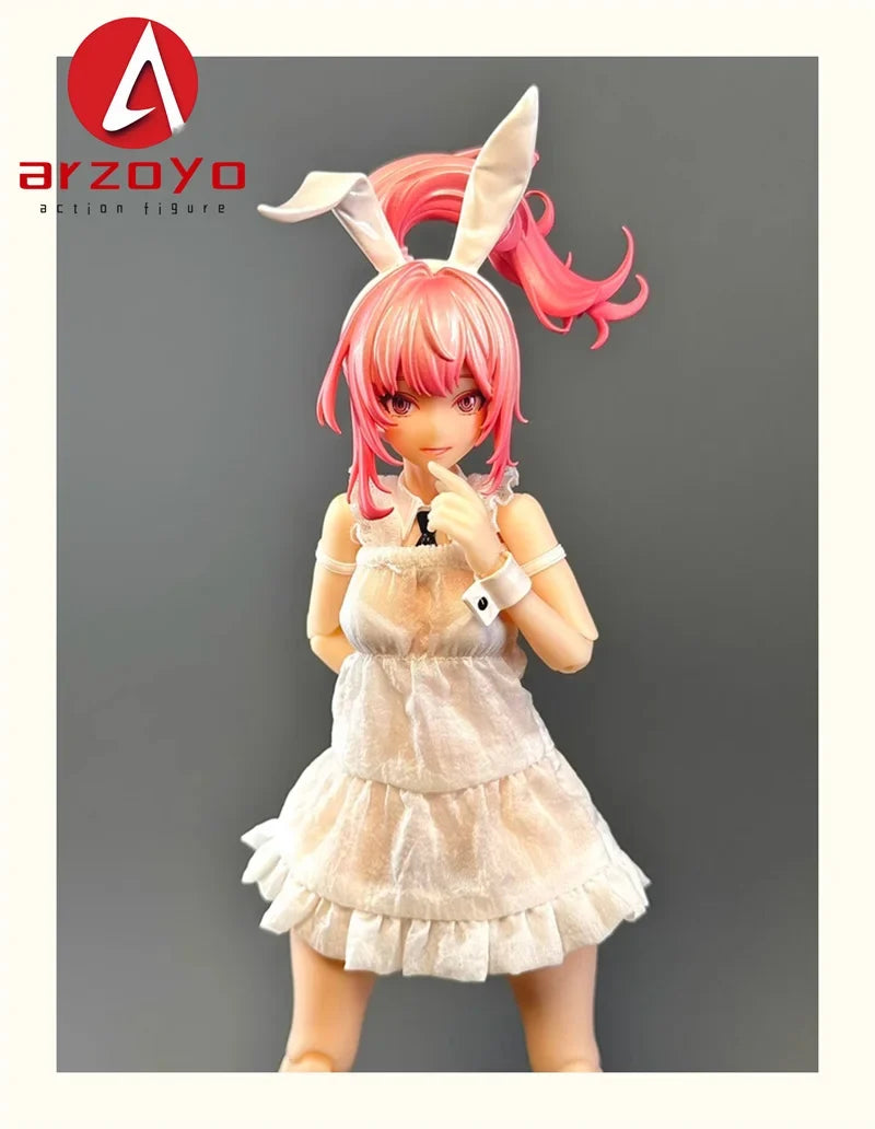 1/12 Scale Female Solider Lace Shoulder Strap Cake Skirt Dress Clothes Model Fit 6'' Ob11 Azone Figma Romankey Action Figure