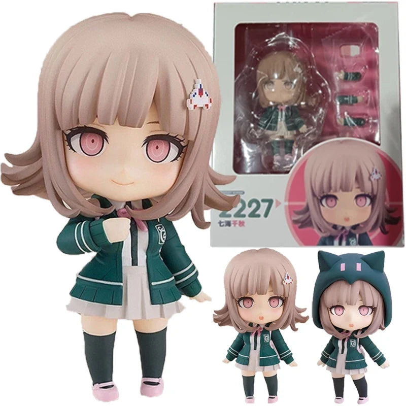 Anime Danganronpa Action Figures Dangan Ronpa Nanami ChiaKi 2227# Q version PVC Model Doll Cartoon Movable Figure Christmas Gift