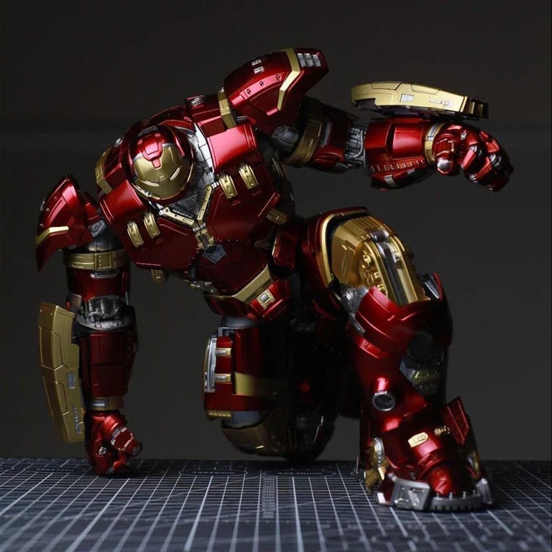 Fondjoy Marvel Anti-Hulk Armor Assemble Toy Movie Character Model 18 Inches Action Figures LED Can Emit Light Model Gift for Boy