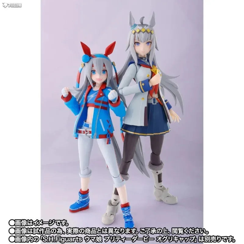 Bandai Original SHF Pretty Derby Oguri Cap Tamamo Cross Umamusume Action Figure Toys for Boys Girls Kids Gift Collectible
