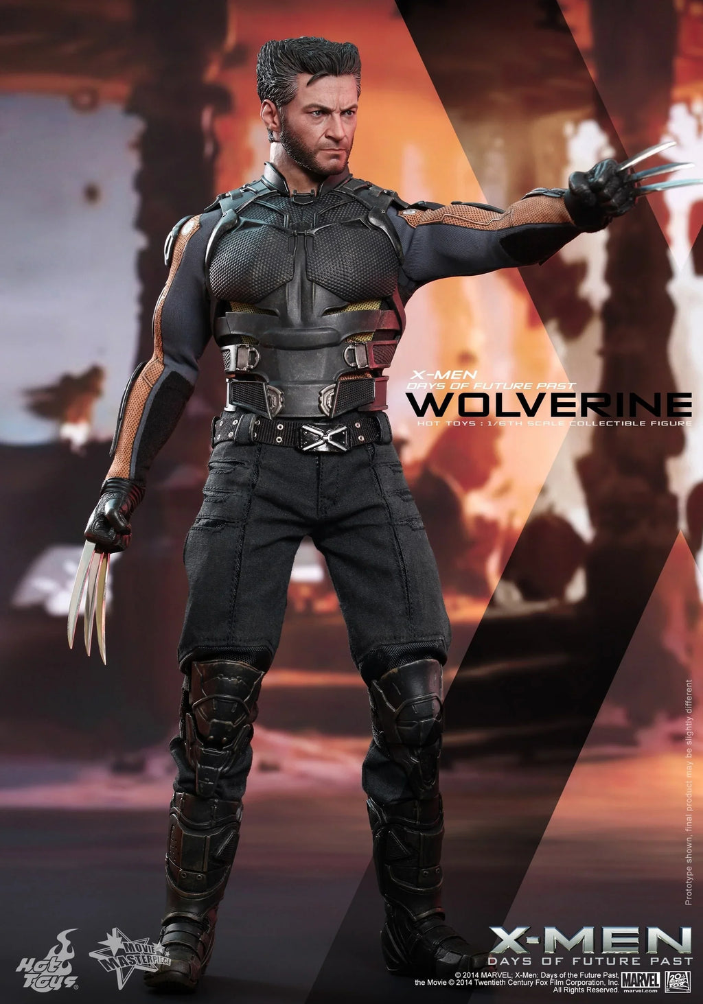 Hot Toys Movie Masterpiece 1/6 Scale Marvel Wolverine X-Men Days of Future Past Sammel-Actionfigur MMS264
