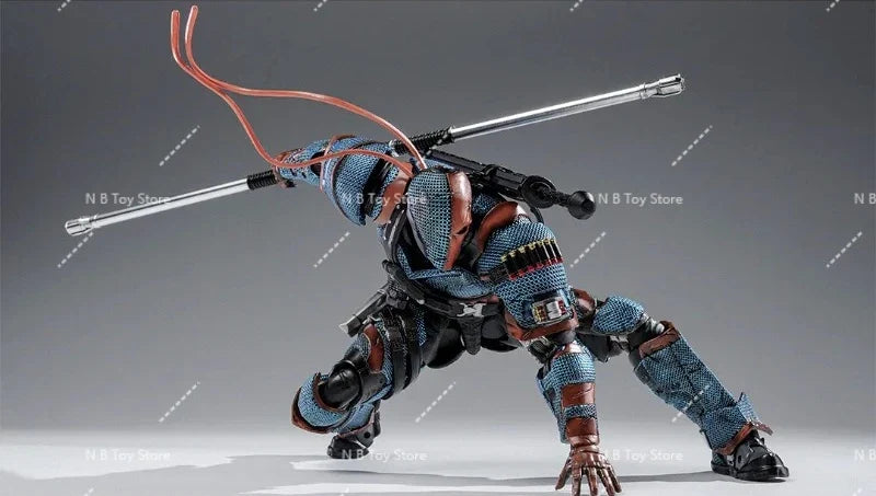 LPZZ ROUNO CUEURE DC002 1/12 Deathstroke Arkham Knight Finished Module Movable Batman Collectible Model Action Anime Figure Toy