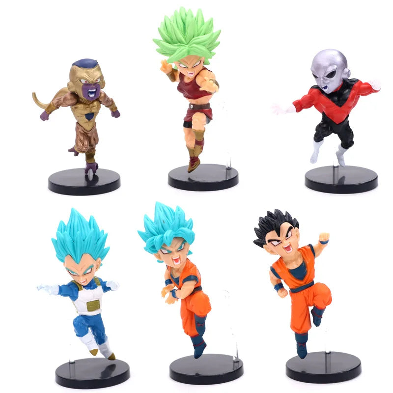Dragon Ball Z Super Saiyan Son Goku Anime Figure Son Gohan Vegeta Broly Piccolo Majin Buu Set Action Figurine Model Gifts Toy