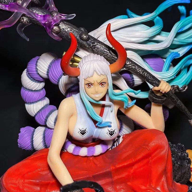 42cm Anime One Piece Wano Country Kaido's Daughter Yamato Thunder Bagua Battle Ver. GK PVC Action Figure Statue Model Toys Doll