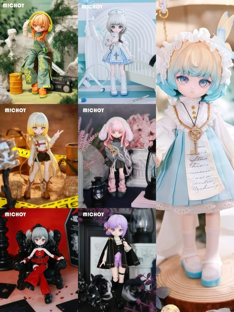 Michoy Apocalypse Prologue 1/12 Bjd Series Blind Box Kawaii Action Doll Figure Desktop Ornament Toys Trend Exquisite Girl'S Gift