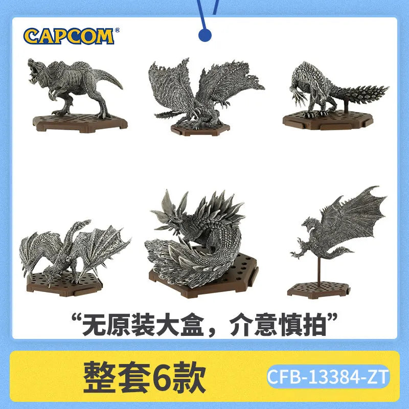 Bandai Capcom Monster Hunter Stone Statue Blind Box Vol 1 Collectible Figures Rathalos Nargacuga Mizutsune For Anime Game Fans
