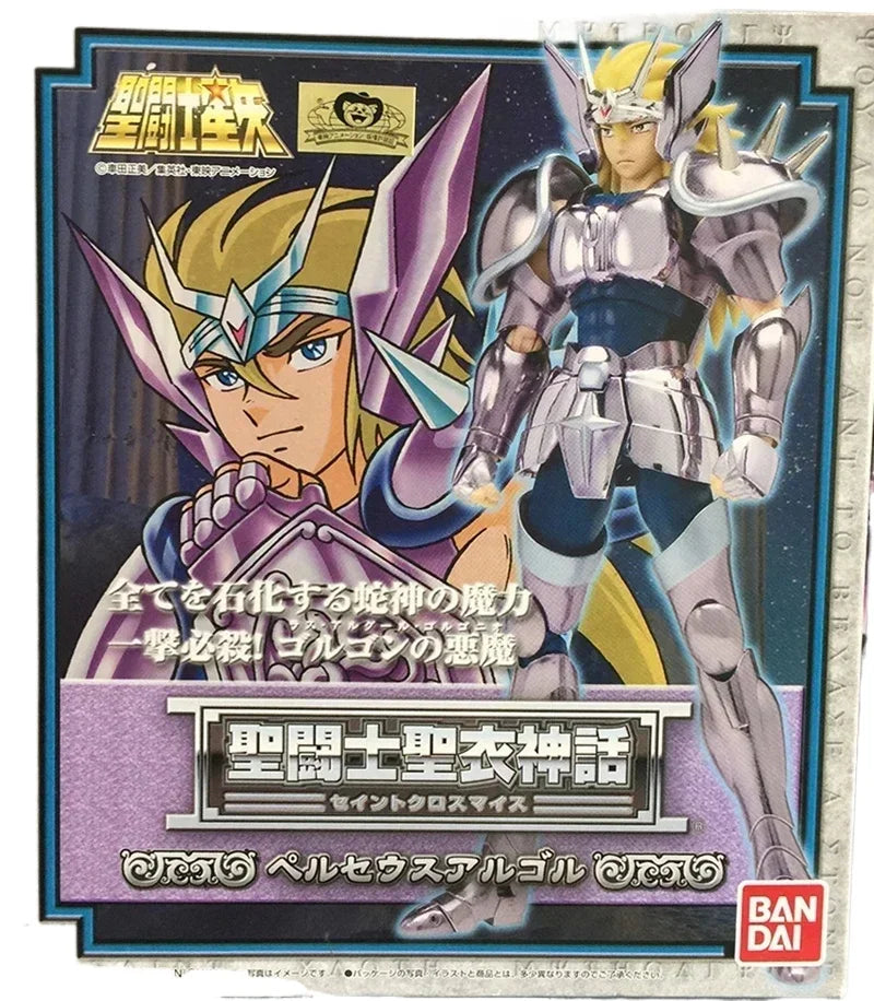 Original Bandai Model Saint Seiya Perseus Argor Persus Argol Sliver Saint Cloth Myth Metal Armor Medusa Shield Action Figure toy