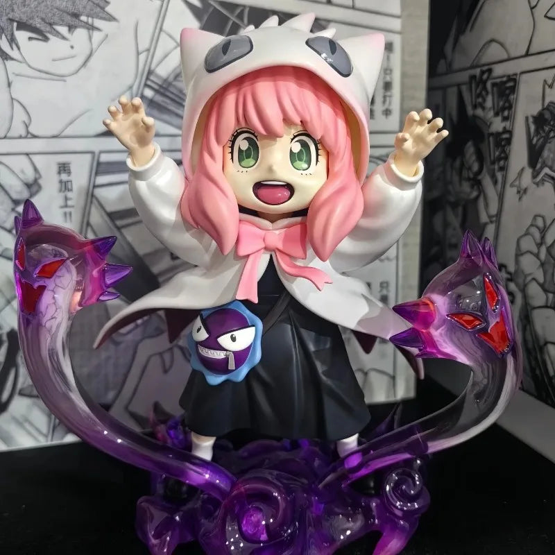 15cm SPY×FAMILY Anime Peripheral Anya Forger Cos Gengar Dolls Decora Toys Action Figure Pvc Collection Model Gift