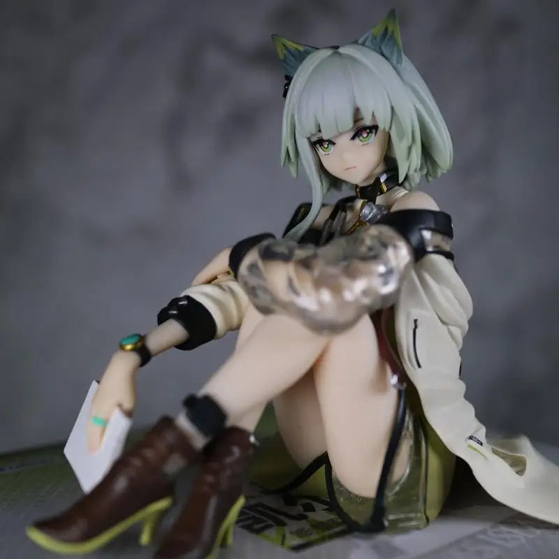 FuRyu Arknights Kal'tsit Sitting Pose Mini Figure Collectible Toy Energy Link Noodle Press Handmade Model Game Action Figure