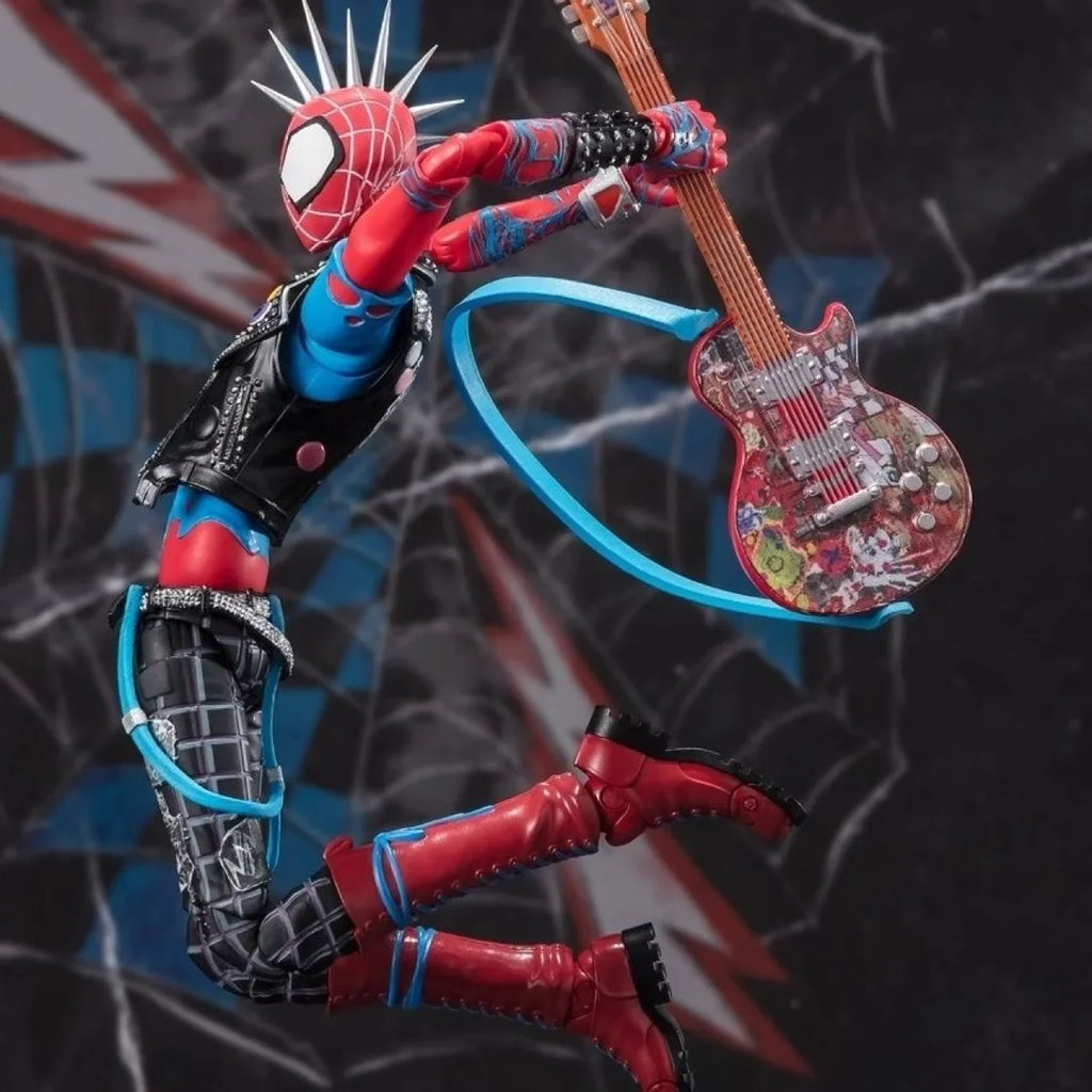 16cm CT MARVEL  Across the SpiderVerse Spider Punk Hobby Anime Collection Action Figures Mobile Handheld Toy Model Ornament Gift