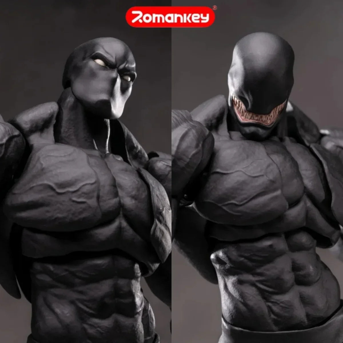 Romankey Big Guy Black Male Body Action Figure - Limited Edition Original PVC Muscle Replaceable Accessories for WF Exhibition
