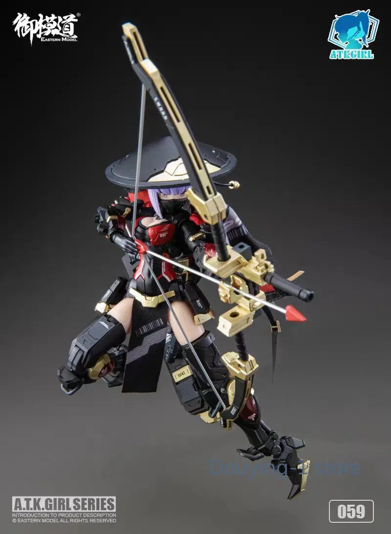 ATKGIRL JW-059 Golden Dynamic Anime Girl Doll Assembly In Stock Model Toy Collection Model Articulated Figure Decorative