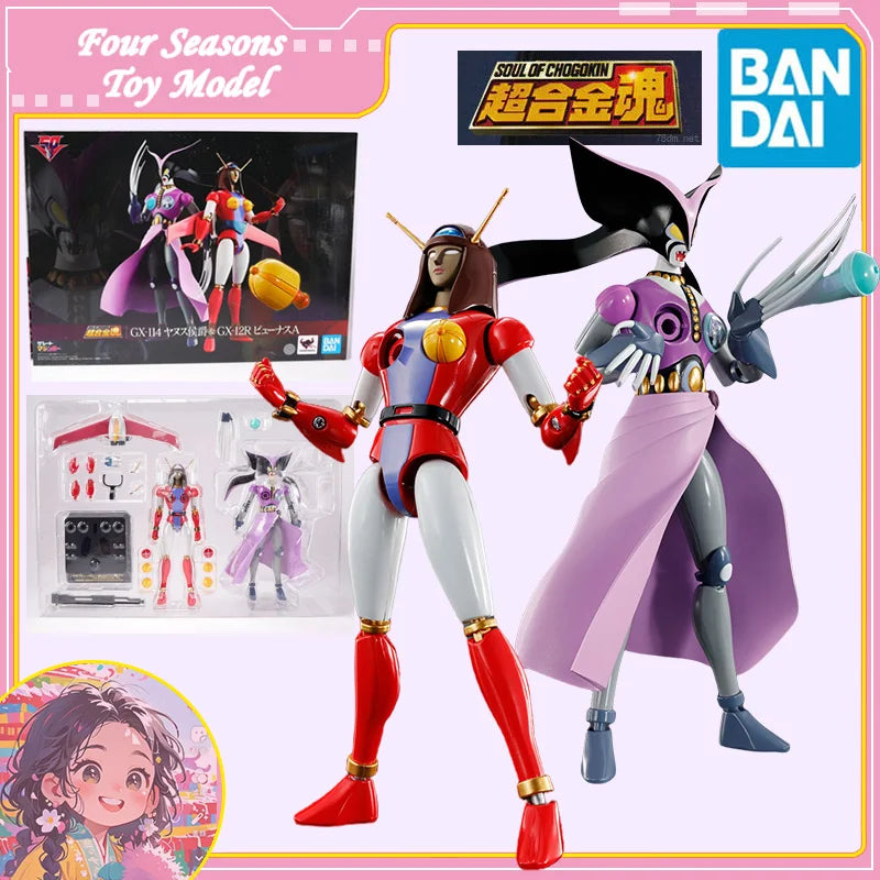Fast Shipping Bandai Anime SOUL OF CHOGOKIN Great Mazinger GX-114 Marquis Janus &GX-12R Venus A Original Model Toy Action Figure
