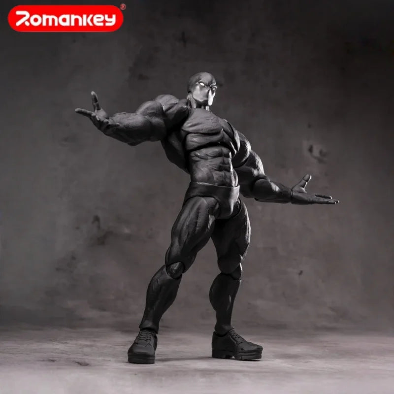 Romankey Big Guy Black Male Body Action Figure - Limited Edition Original PVC Muscle Replaceable Accessories for WF Exhibition