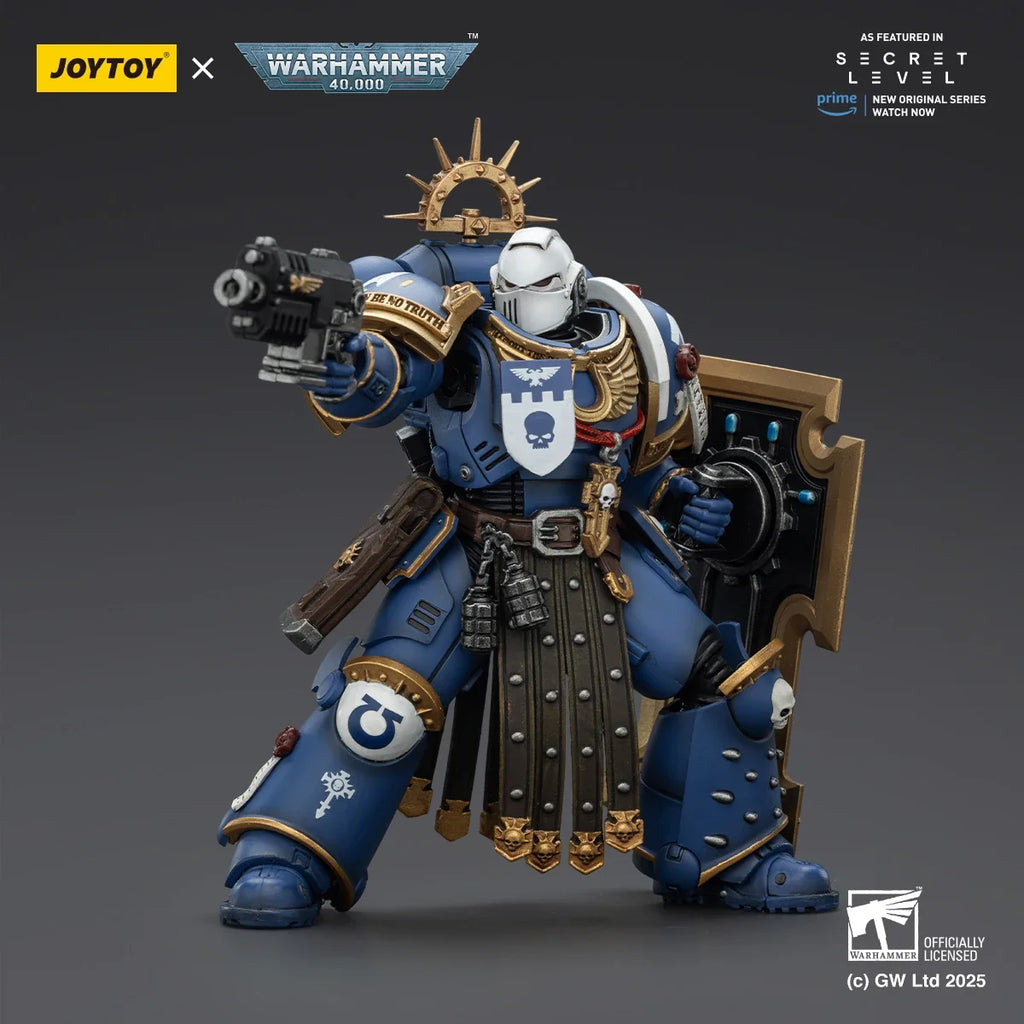 JOYTOY Warhammer 40K 1/18 Ultramarines Titus Metaurus Levantus Torvald Action Figure Model Dolls Toy for Collection Display