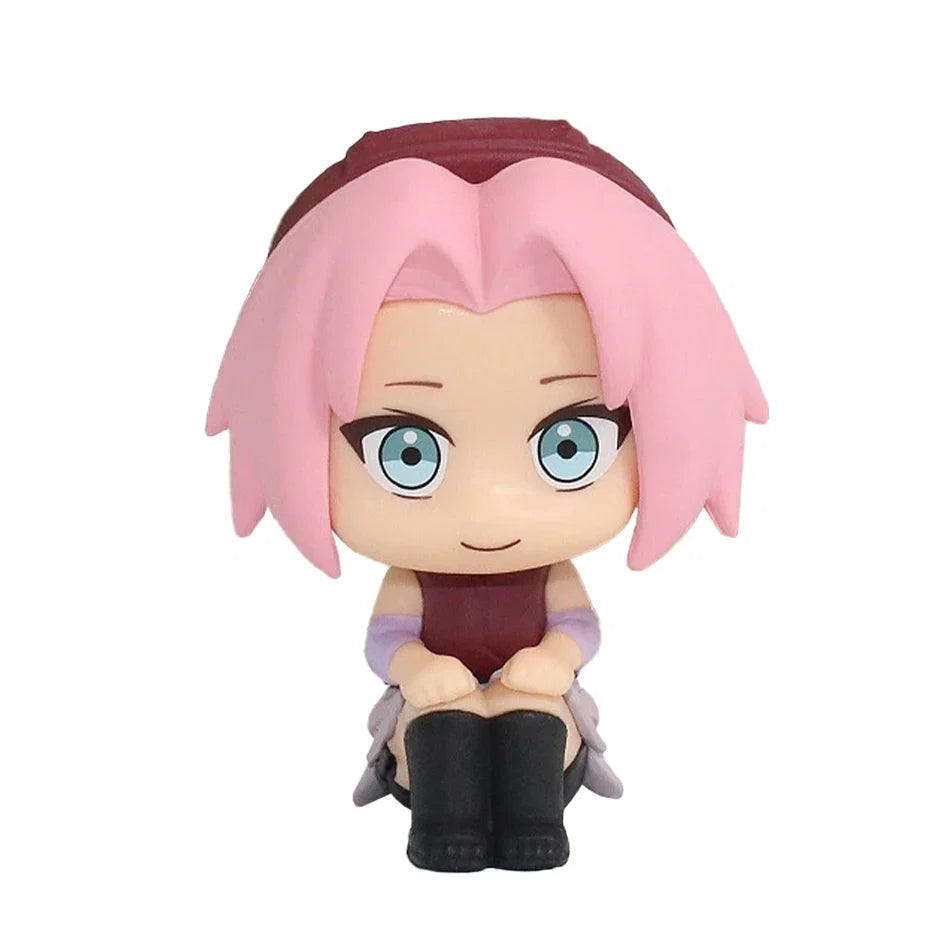 Popular Naruto Anime Figures Kakashi Action Figures Q Version Models Cute Sasuke Itachi Figures Car Decoration Accessories Toys
