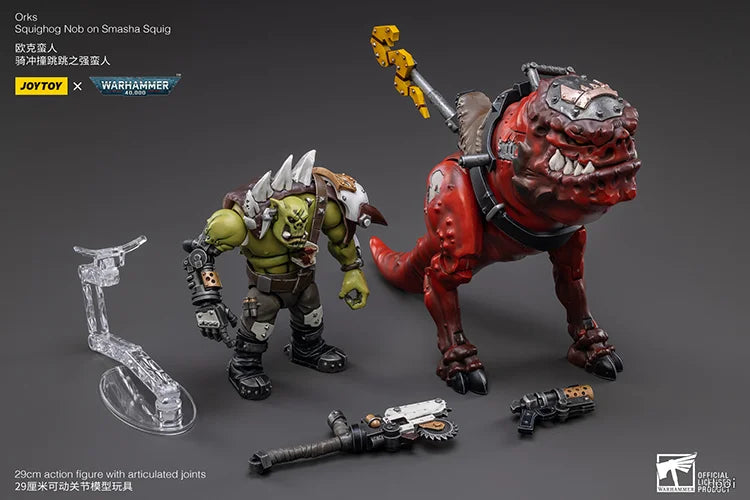 In Stock Original JOYTOY Warhammer 40K Orks Squighog Nob on Smasha Squig 1/18 Figures Action Figures Models Gifts Collection