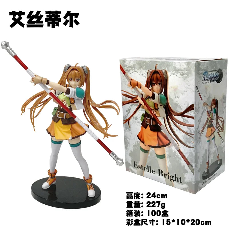 24CM Anime Eiyuu Densetsu: Sora no Kiseki SC Estelle Bright Figure 1/8 Anime Model Toy Doll Gift Collection Aciton Figure PVC