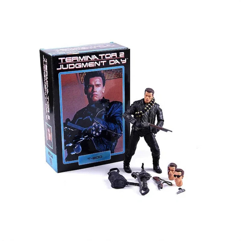 18cm NECA Terminator 2: Judgment Day T-800 Arnold Schwarzenegger PVC Action Figure Collectible Model Toy Gift