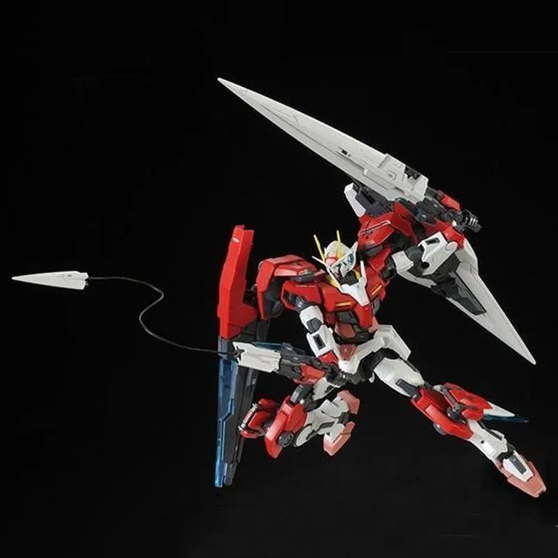 Bandai Original MG Gundam 00 Seven Sword Inspector GN-0000GNHW 1/100 Anime Action Figure Assembly Model Toys Gifts For Children