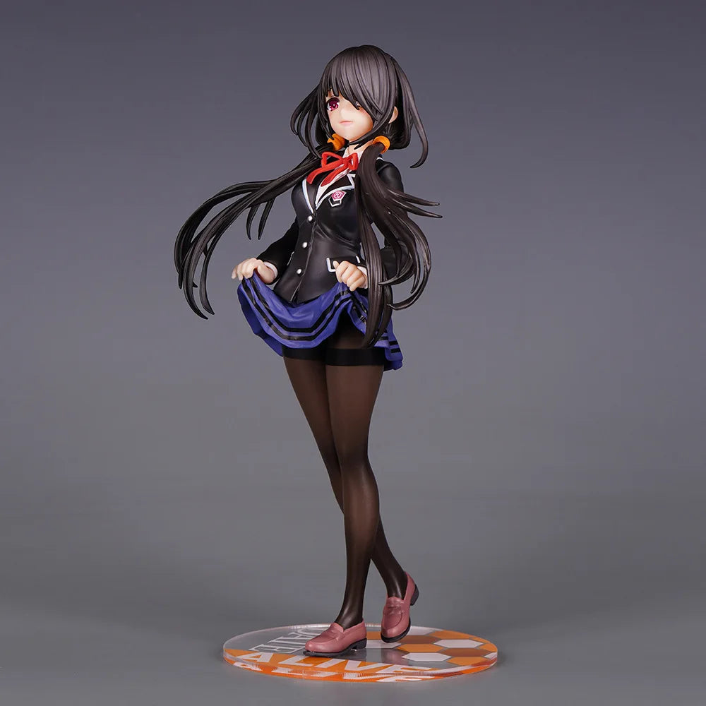22cm Anime Tokisaki Kurumi Figures Gk Date A Live Figure Nightmare Kurumi Figurine School Uniform Model Collection Toys Dolls