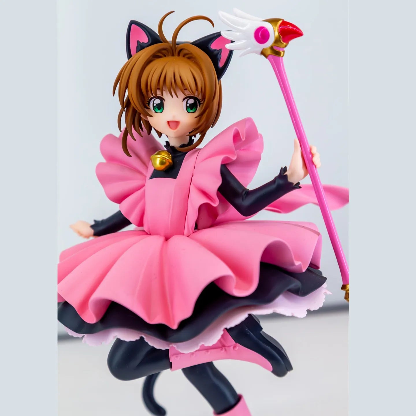 Original POP UP PARADE Cardcaptor Sakura Clow Card Arc Sakura Kinomoto Black Cat Costume Ver. L Size PVC Model Action Figure Toy