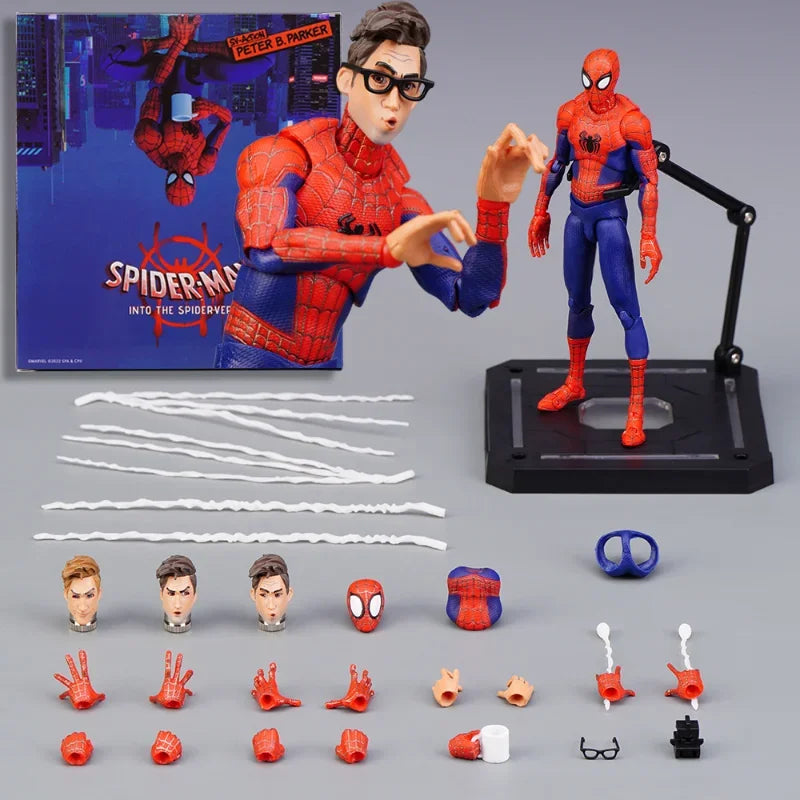 Marvel Spiderman Figur Spider-Man A Cross The Spider-Verse Sv Peter B. Parker Sentinel Miles Actionfiguren Modell Spielzeug Geschenk